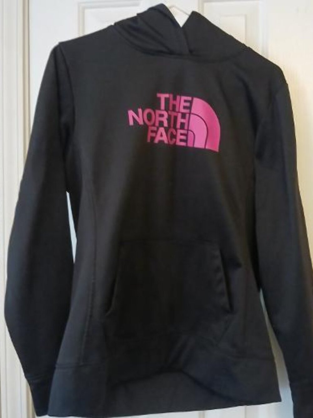 The North Face black and pink hoodie